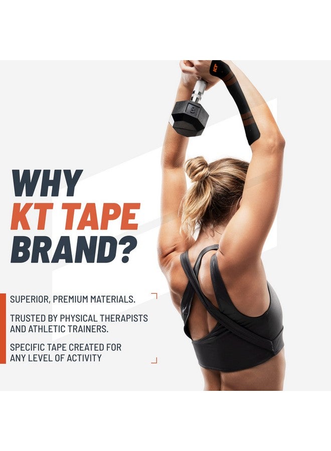 كيه تي تيب شريط KT، شريط رياضي احترافي صناعي لعلم الحركة، 20 قطعة، شرائط مقطوعة مسبقًا بطول 10 بوصات، أحمر غامق - Image 2