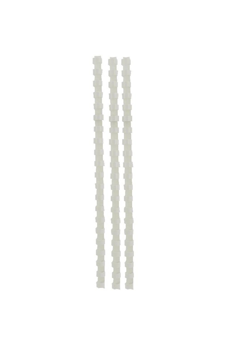 ROCO Spiral Binding Comb 8 mm Plastic A4 White - Image 2