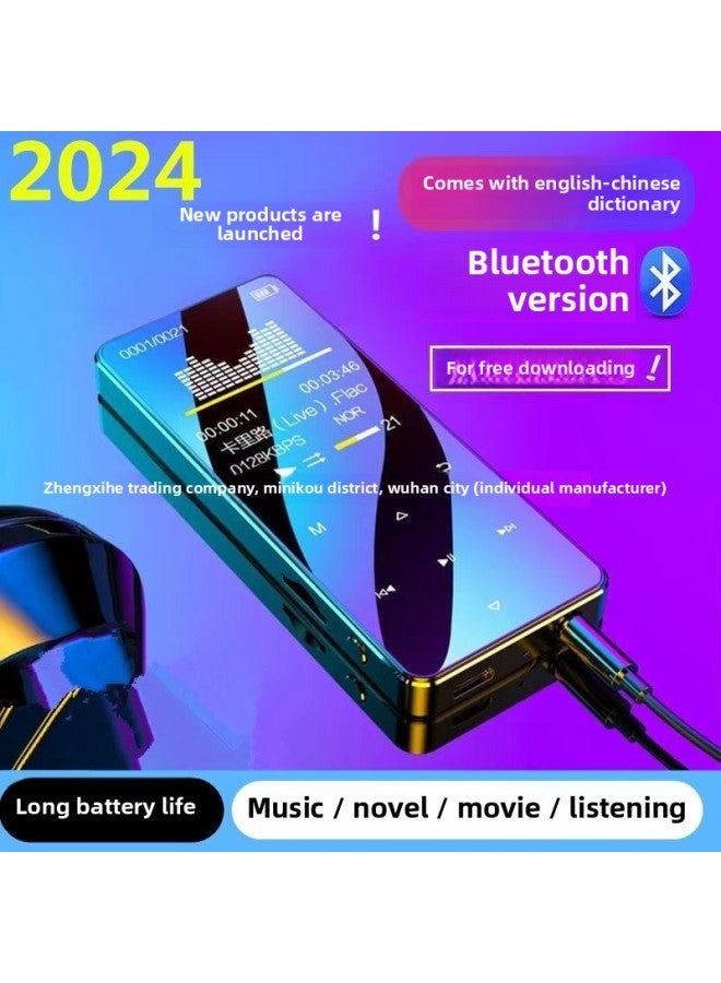 منتجات أصلية بلوتوث Mp4 شاشة تعمل باللمس Mp3 مشغل موسيقى صغير محمول Walkman P3 إصدار الطالب الإلكتروني - اللون: إصدار ذهبي وردي يعمل باللمس [بلوتوث 5.4+ قاموس صوتي/بطارية موسعة] - السعة: تم تنزيل 128 جيجابايت (الاستماع للمدرسة المتوسطة/الثانوية + رواية أغنية) - المعيار الرسمي + [سماعات رأس معدنية hifi] - Image 2