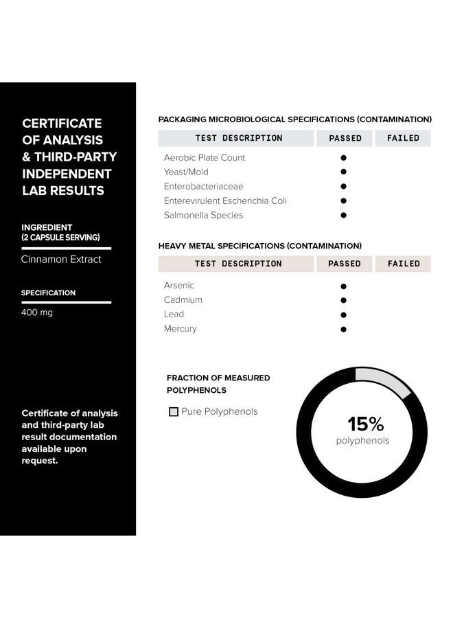 تونيق مكمل ديهيدروبيربيرين - تركيبة فائقة الفعالية بتركيز 1000 ملغ مع جلوكوفانتاج، وقرفة سيلان 10:1، وشوك الجمل 50:1 - مُختَبَر في معمل تابع لجهة خارجية - Image 5