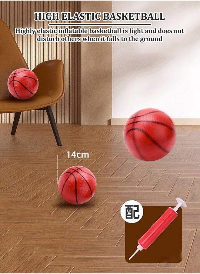 Joudiplay Kids Basketball Game Set, Liftable Shooting Machine with 4 Balls and Hoop, Basketball Hoop Indoor for Kids, Four Height Settings, Interesting Gift for Boys Girls (Air Pump Included)  - Image 2