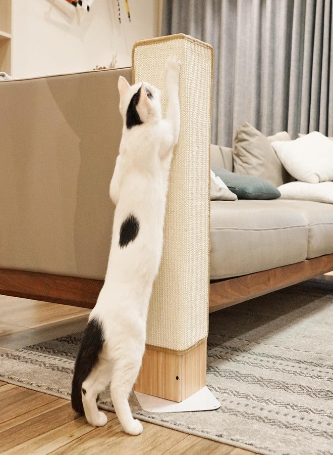 PETKARAY Couch Corner Cat Scratcher, 28" Corner Scratching Post Wall Scratcher, Sisal Furniture Protector for Sofa with Reversible Base, Large - Image 1