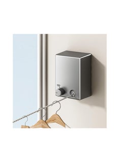 Generic Retractable Clothesline, 4.2m Wall Mounted Clothes Drying Line, 304 Stainless Steel Clothes Line，Heavy Duty Stainless Steel Extendable Laundry Line for Indoor Outdoor Bathroom Balcony (Gunmetal Grey)  - Image 1