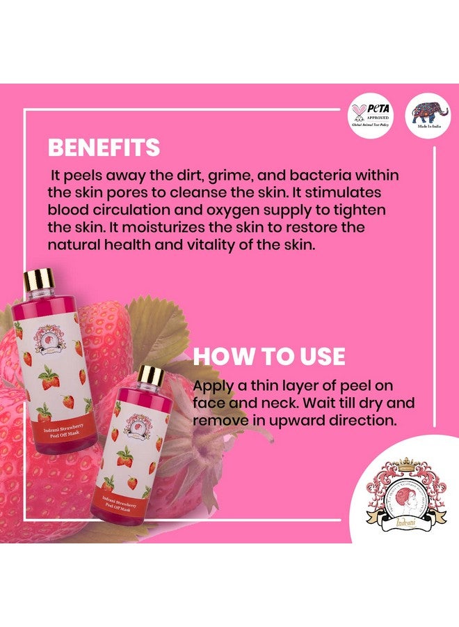 Indrani Cosmetics Indrani Strawberry Peel Off Mask 500ml - Image 4