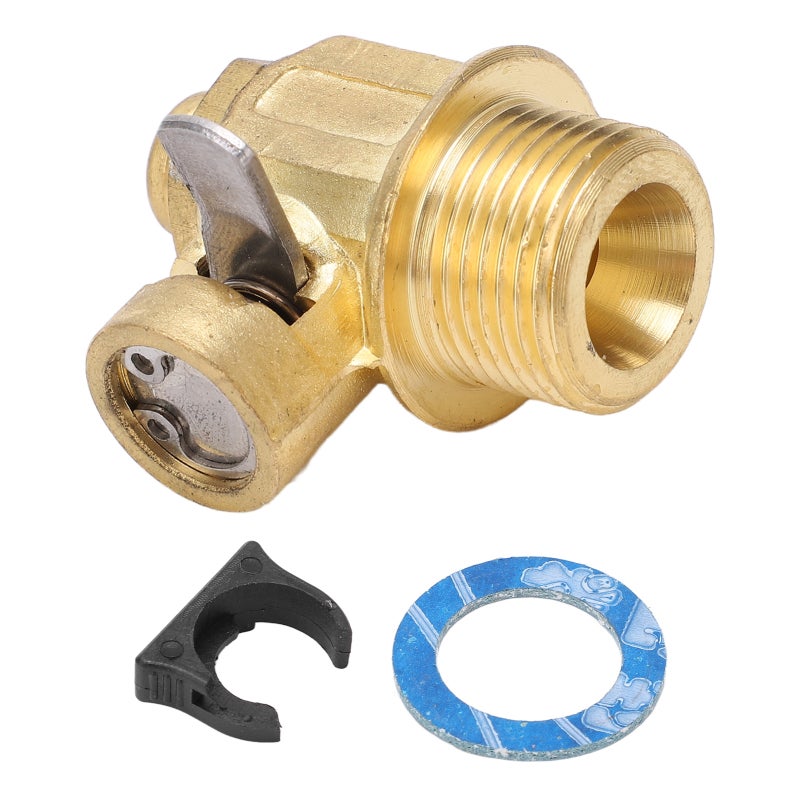 F105S Quick Oil Drain Valve M20-1.5 Short Nipple Brass - FS Series Clean Oil Change - Quick Oil Drain Valve Kit for Cars Light Trucks Vans - Image 2