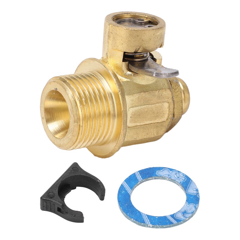 F105S Quick Oil Drain Valve M20-1.5 Short Nipple Brass - FS Series Clean Oil Change - Quick Oil Drain Valve Kit for Cars Light Trucks Vans - Image 1