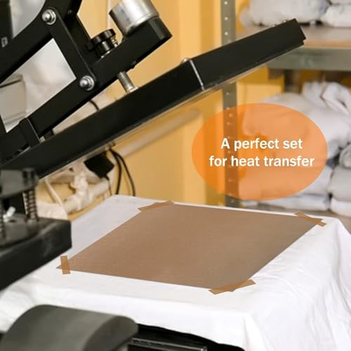YRYM HT 10 Pack PTFE Sheet for Heat Press - 16" x 12" Non Stick PTFE Sheets for Vinyl Heat Press Washable Reusable Heat Resistant Craft Mat - Image 4