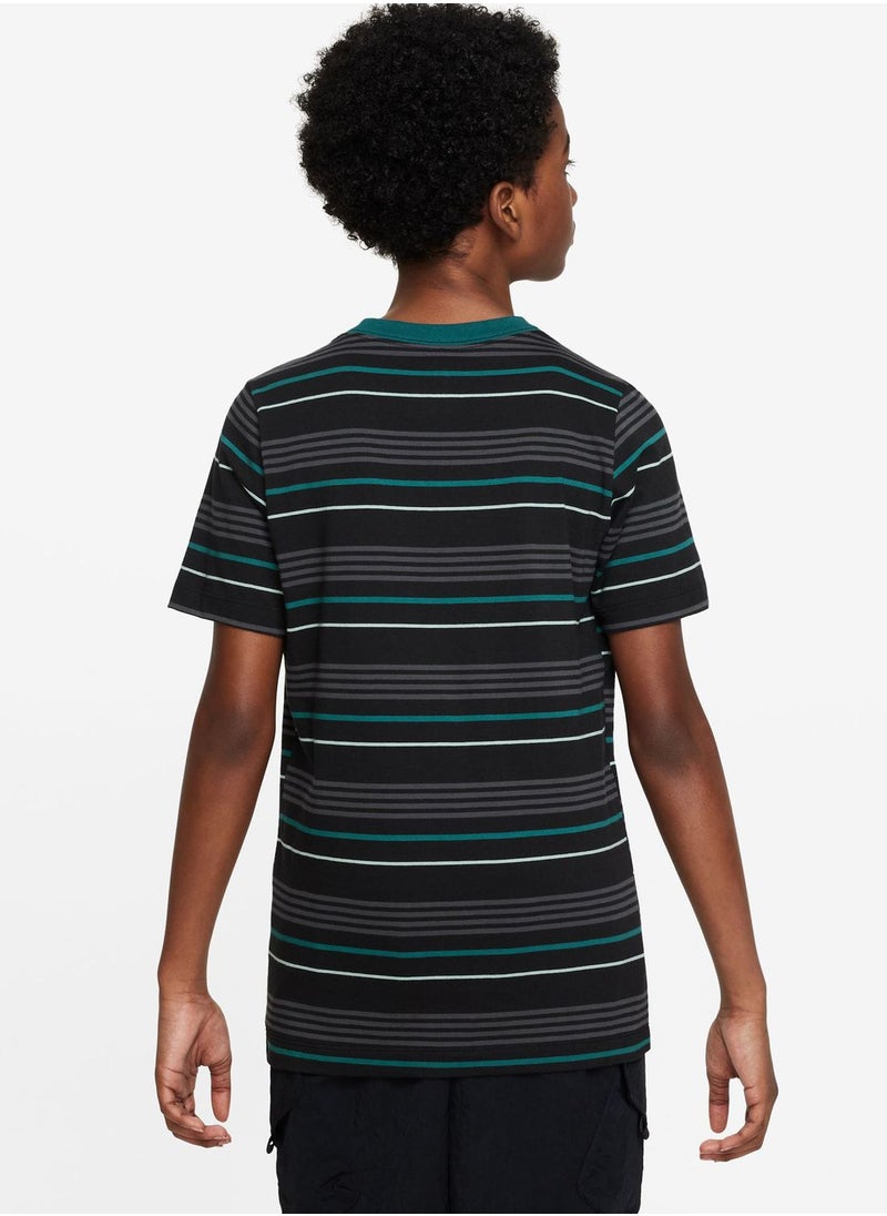 Nike - Club Stripe T-Shirt - Image 1