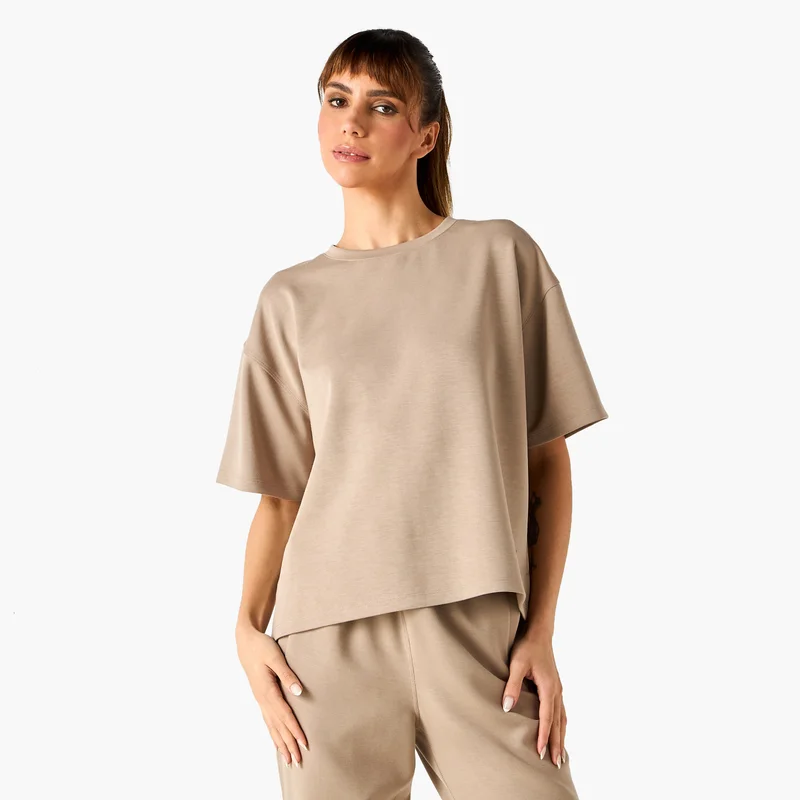 ADOT by Splash Oversized T-shirt with Side Slit