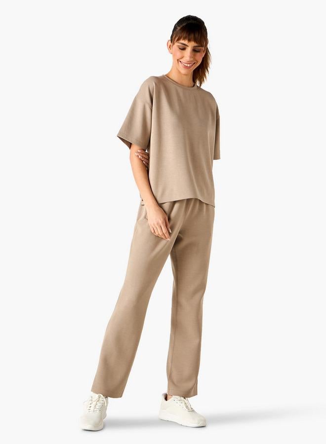 Active Oversized T-shirt with Side Slit - Image 2