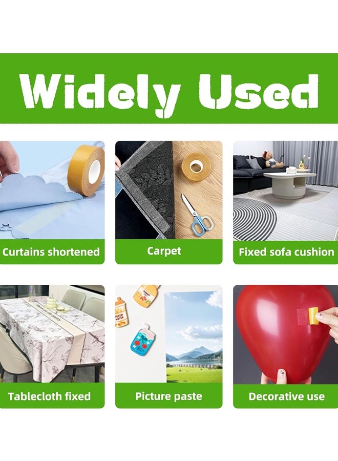 Double Sided Carpet Tape Heavy Duty,Transparent Cloth Mounting Tape,Residue Free,Rug Tape for Carpet Floor Hardwood Floors tilling and Area Rugs,mats,etc (1.18 inch x 66FT/20m) - Image 4