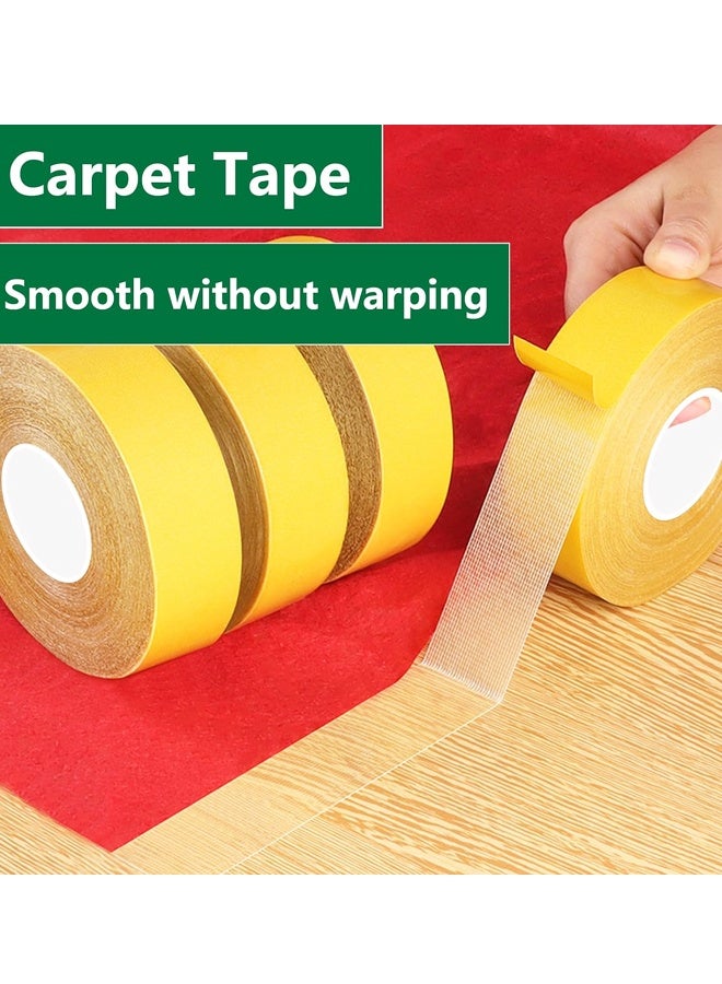 Double Sided Carpet Tape Heavy Duty,Transparent Cloth Mounting Tape,Residue Free,Rug Tape for Carpet Floor Hardwood Floors tilling and Area Rugs,mats,etc (1.18 inch x 66FT/20m) - Image 5