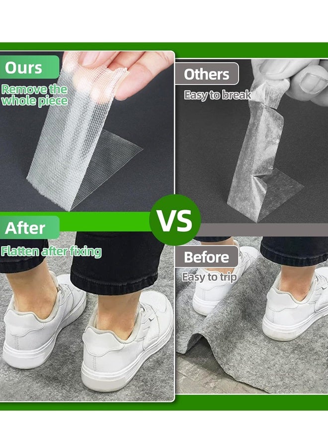 Double Sided Carpet Tape Heavy Duty,Transparent Cloth Mounting Tape,Residue Free,Rug Tape for Carpet Floor Hardwood Floors tilling and Area Rugs,mats,etc (1.18 inch x 66FT/20m) - Image 3