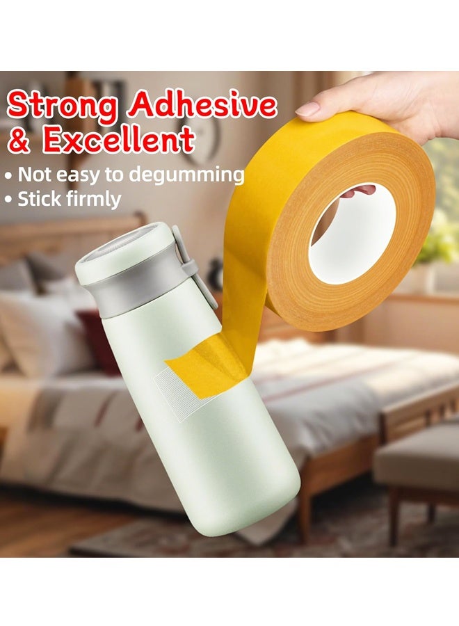Double Sided Carpet Tape Heavy Duty,Transparent Cloth Mounting Tape,Residue Free,Rug Tape for Carpet Floor Hardwood Floors tilling and Area Rugs,mats,etc (1.18 inch x 66FT/20m) - Image 2