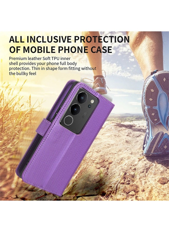 X-level Vivo V29 5G/S17/S17 Pro Phone Case Cover with Card Slots Holder Stand Quality Leather Flip Folio Wallet Shockproof Protective Back Cover with Release Hand Phone Holder Daily Video Kickstand  - Image 5