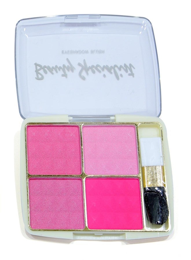 ASF Powder Blusher 4-in-1 Palette with Brush | Lightweight Buildable Tint for Cheeks | Shimmer Blush, Pink Blush Cheek | Long-Lasting, Buildable & Waterproof Face Blush | Suits All Skin Tones - 02 - Image 1