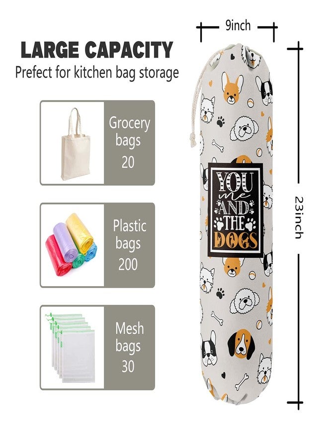 HiLus Funny You Me & The Dogs, Grocery Bags Holder Organizer For Shopping Bags, Wall Mount Plastic Bags Storage Container Dispensers, Gift For The Preferred Family And Friends - Image 3
