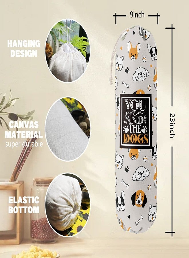 HiLus Funny You Me & The Dogs, Grocery Bags Holder Organizer For Shopping Bags, Wall Mount Plastic Bags Storage Container Dispensers, Gift For The Preferred Family And Friends - Image 2
