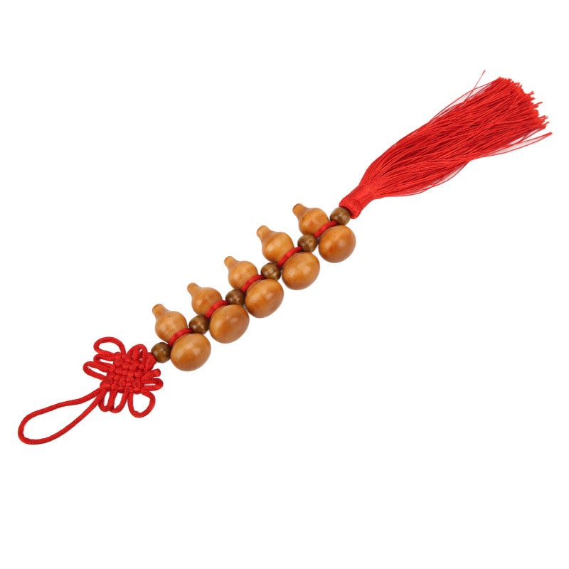 Gourd Pendant: Mahogany Chinese Tassel - With Longevity Health Blessing, Lucky Charm for Home Car Decoration, Gift for Friends Family - Image 5