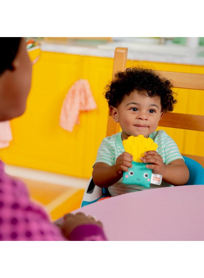 Bright Starts Side of Smiles French Fry Teether Toy with Crinkle Textures, Baby Teething Toy, BPA Free, Unisex, 3 Months+ - Image 3