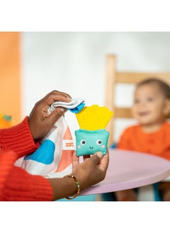 Bright Starts Bright Starts Side of Smiles French Fry Teether Toy with Crinkle Textures, Baby Teething Toy, BPA Free, Unisex, 3 Months+  - Image 5