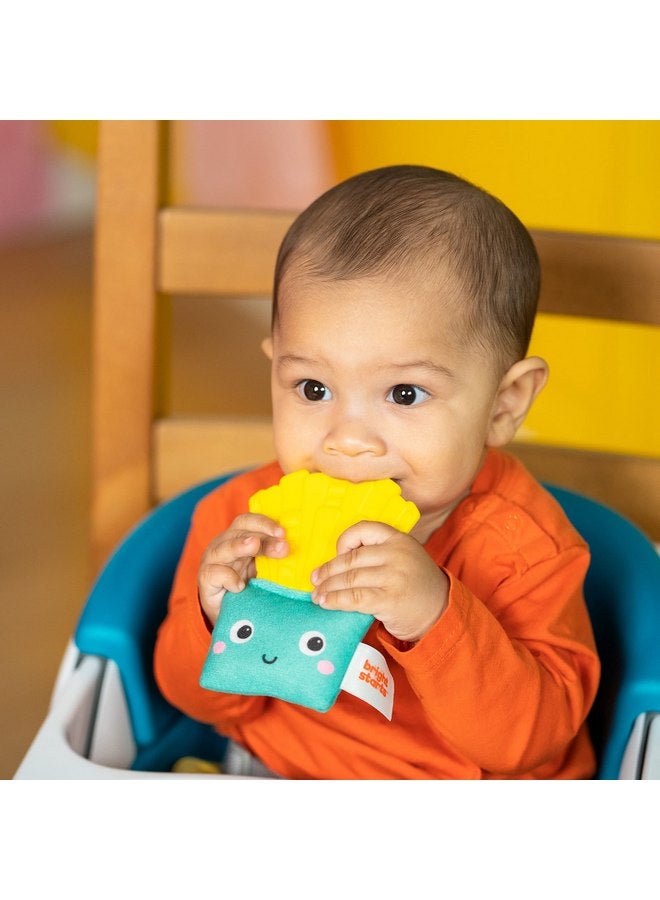 Bright Starts Side of Smiles French Fry Teether Toy with Crinkle Textures, Baby Teething Toy, BPA Free, Unisex, 3 Months+ - Image 2
