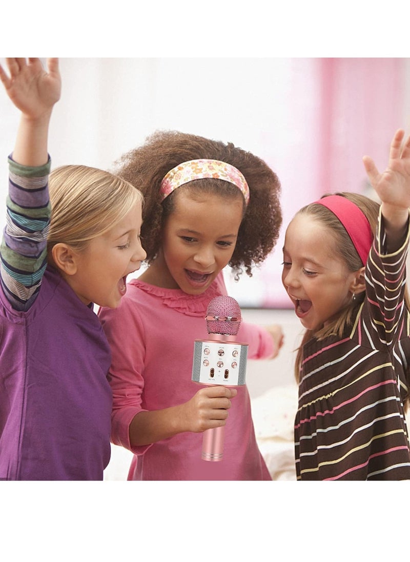 Girl Toys Microphone for Kids,4 5 Year Old Girl Birthday Gifts-6 7 8 9 10 Year Old Girl Gifts Ideas,Girls Toys Age 6-8,Girl Toys Age 6-7,Girls Toys 8-10 Years Old,Bluetooth (Champagne Gold) - Image 2