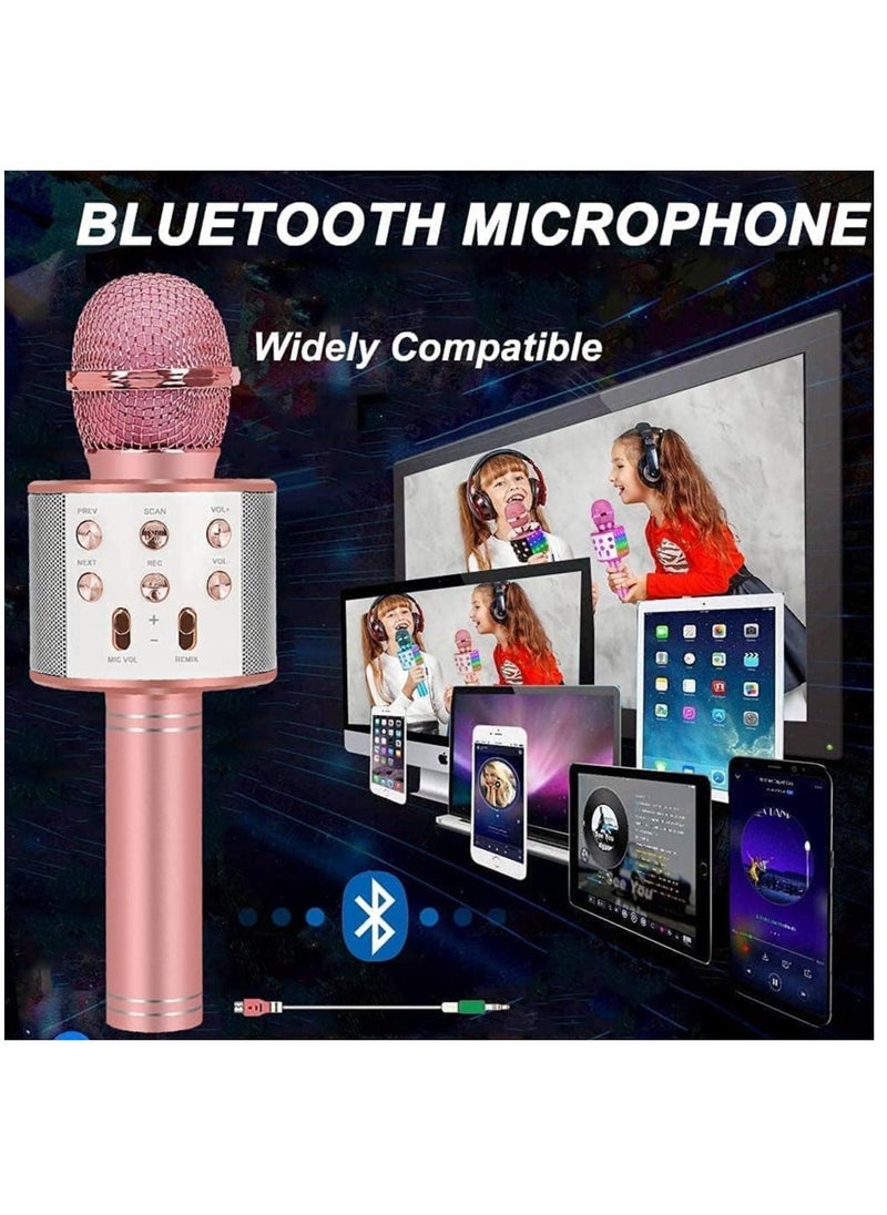 Girl Toys Microphone for Kids,4 5 Year Old Girl Birthday Gifts-6 7 8 9 10 Year Old Girl Gifts Ideas,Girls Toys Age 6-8,Girl Toys Age 6-7,Girls Toys 8-10 Years Old,Bluetooth (Champagne Gold) - Image 3