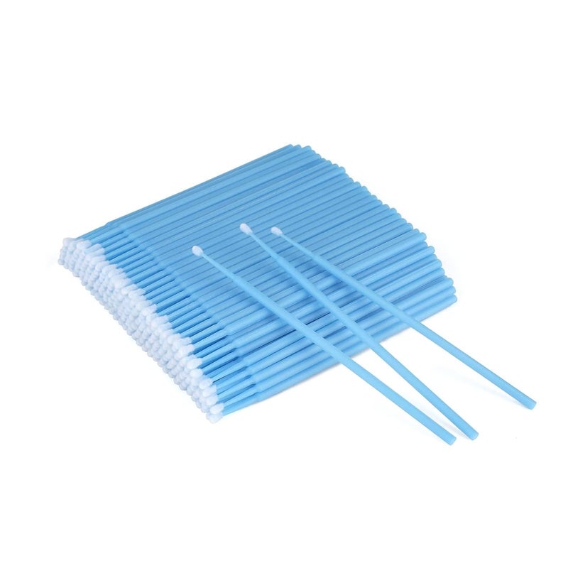 g2plus Micro Swabs - 100pcs Cotton Swabs for Makeup, Blue Disposable Applicators Brush for Nails, Eyeliner and Lash Tech Supplies - Image 1