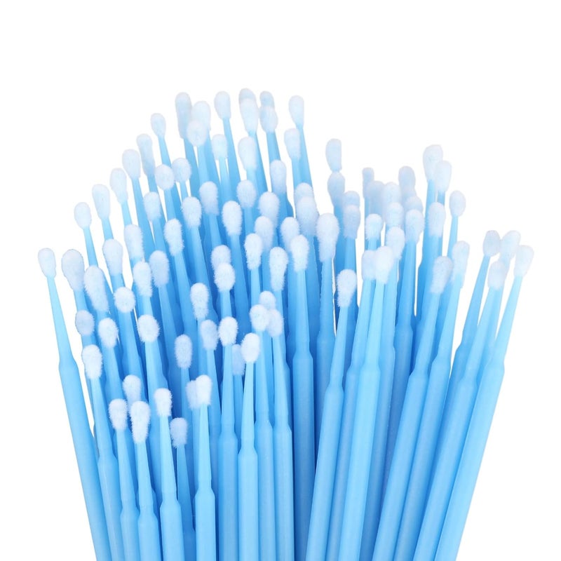 g2plus Micro Swabs - 100pcs Cotton Swabs for Makeup, Blue Disposable Applicators Brush for Nails, Eyeliner and Lash Tech Supplies - Image 4