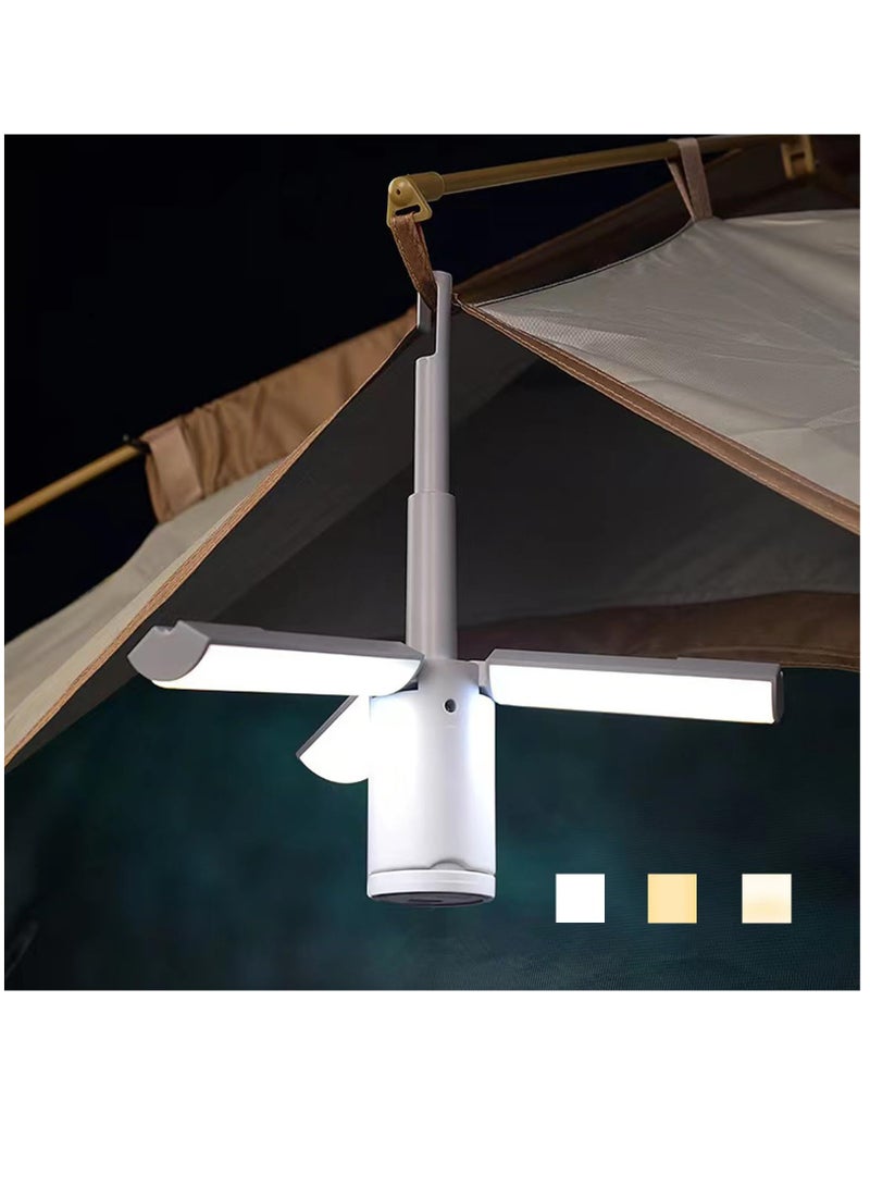 Portable Electric Lantern for Camping and Emergencies, 4000mAh Rechargeable Battery Powered Hanging Tent Light - Image 1