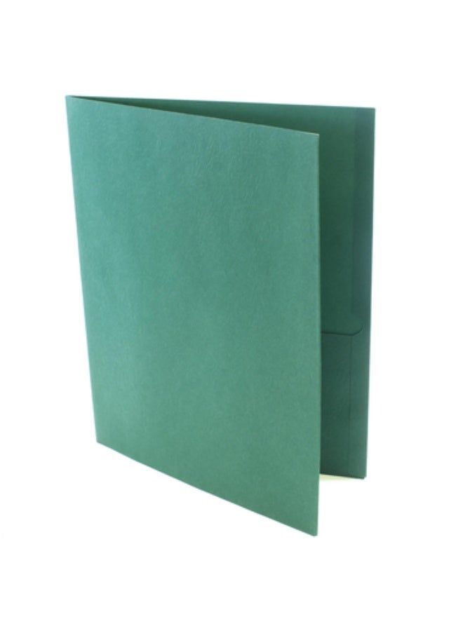Report Cover Letter Double-Tang Fasteners with Clasp Paper Hunter Green