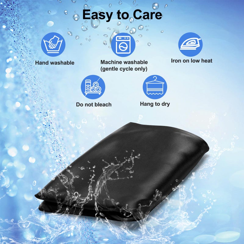 Zelimun Satin Pillowcase for Zelimun Cervical Pillow, Ergonomic Case, Smooth & Soft Pillowcase, Black Pillow Cover with Zipper - Image 5
