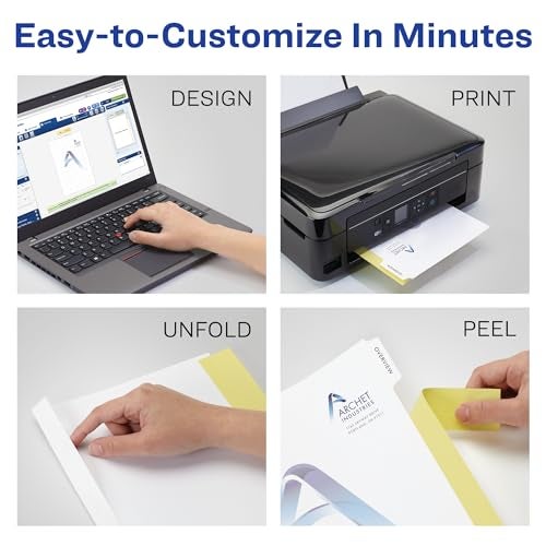 Avery Unpunched Customizable Print-On Dividers for Use with Custom Binding Systems or 3 Ring Binders, 5-Tab Set, 5 Sets (11516) - Image 3