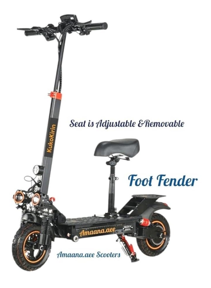 كوجو كيرين سكوتر كهربائي T5 2025، محرك 500 واط، بطارية 56.6 فولت 13 أمبير، أضواء LED، 15/25/55 كم/ساعة، قابل للطي والتعديل، مع عداد شاشة LED ضخم، مع خوذة وسترة هدايا مجانية. - Image 3