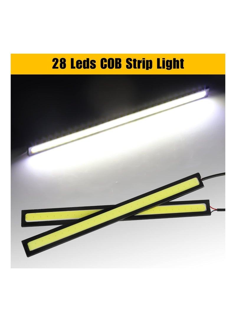 Loquat 12PCS Daytime Running Light, Car Universal Waterproof LED Strip Light, Super Bright Underglow Lights for Truck, Boat - Image 2