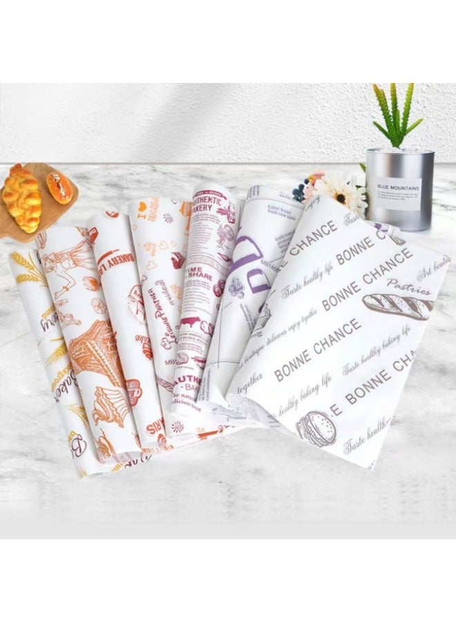 100 Sheets Of Dinner Plate Paper Disposable Oil-Proof Tray Paper Hamburger Paper Bread Oil-Absorbing Paper Fried Chicken Wrapping Paper Barbecue Paper Pad - Image 4