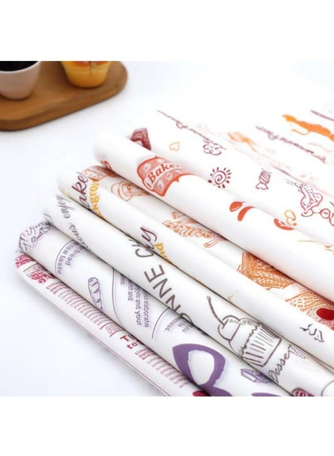 100 Sheets Of Dinner Plate Paper Disposable Oil-Proof Tray Paper Hamburger Paper Bread Oil-Absorbing Paper Fried Chicken Wrapping Paper Barbecue Paper Pad - Image 2