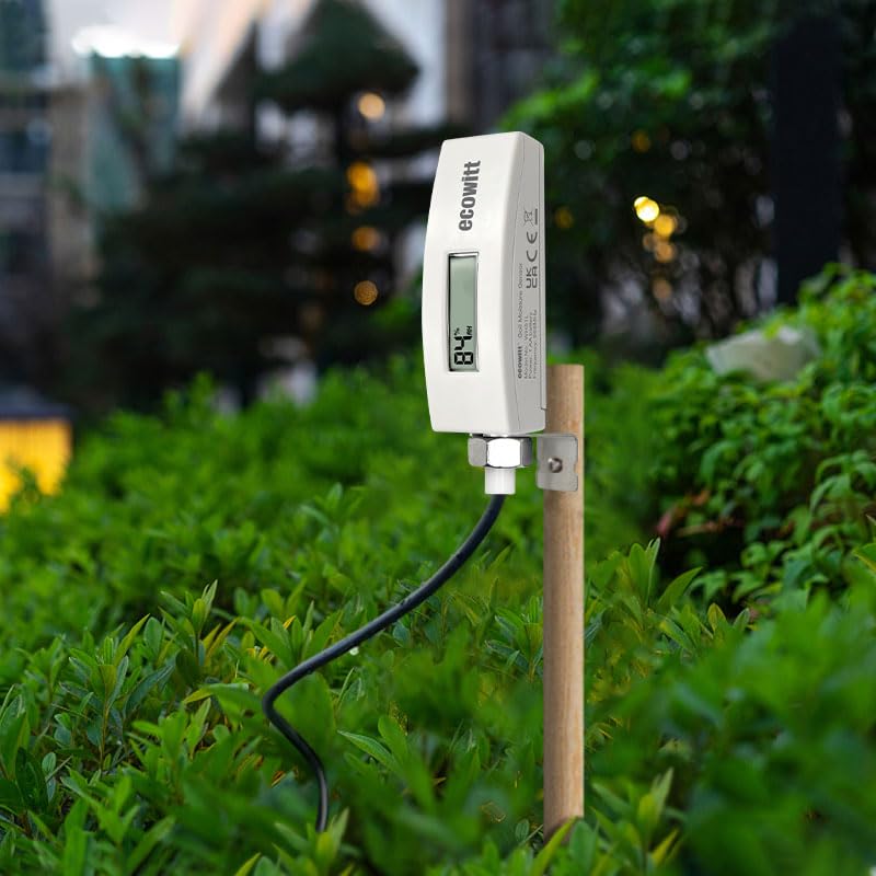 ECOWITT WH51L Soil Moisture Sensor with 1m/3.28ft PVC Wire Probe, LCD Display, Needs to Pair with Wi-Fi Gateway, 915 MHz - Image 3