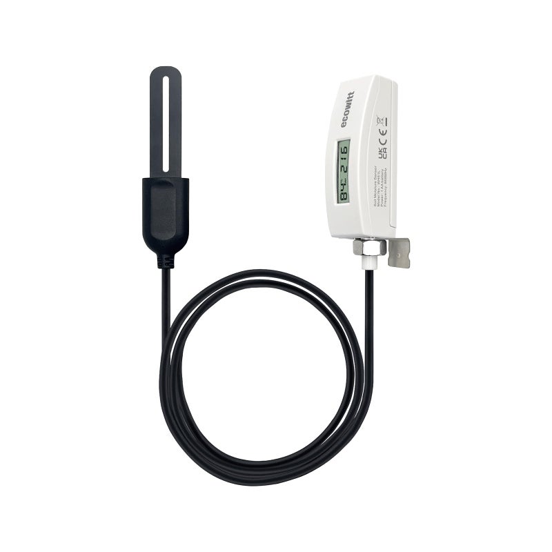 ECOWITT WH51L Soil Moisture Sensor with 1m/3.28ft PVC Wire Probe, LCD Display, Needs to Pair with Wi-Fi Gateway, 915 MHz - Image 2