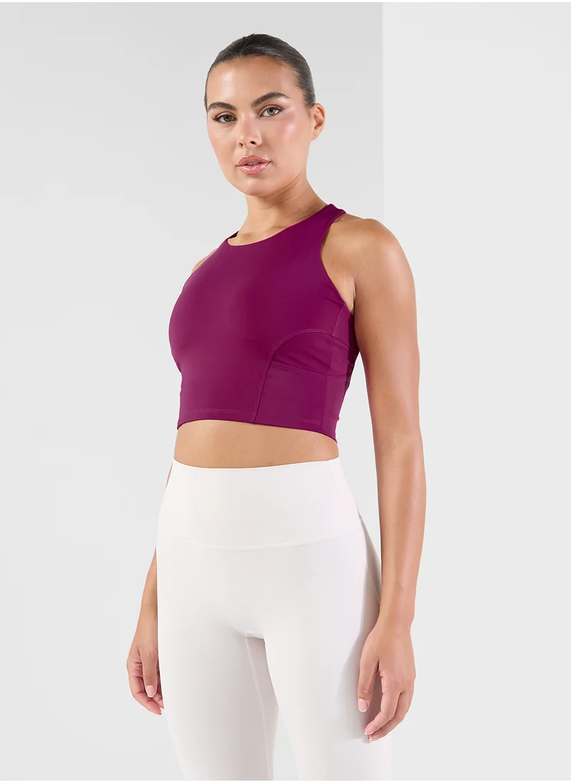 FRWD Sculpting Tank Top With Mesh Detail