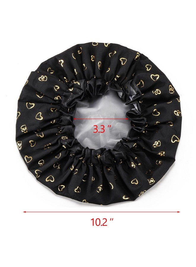 Tbestmax 4 Pcs Shower Caps Hat For Women And Girl Reusable Waterproof Bath Cap Double Waterproof Layers - Image 2