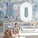 SUWEN 40 Inch White Large 0 Balloon Number Big Foil Helium Number Balloons 09 Giant Jumbo Happy 0th Birthday Party Decorations for Boy or Girl Huge Mylar Anniversary Party Supplies - Image 2