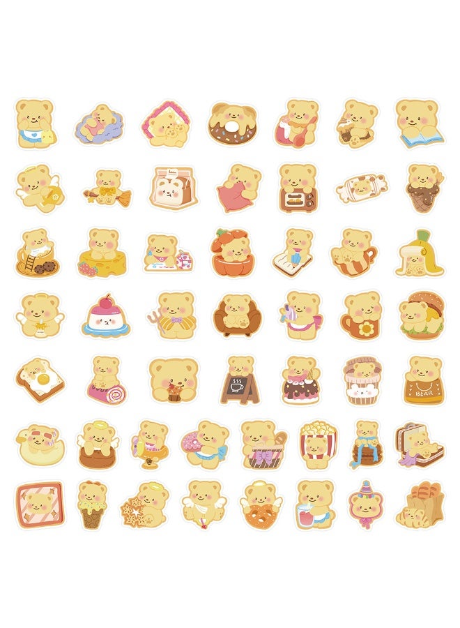 NIBEMINENT 50 Pcs Butter Bear Deco Kit Waterproof Stickers, High Definition Printing Bright Colors, Suitable for Laptop Skateboard Luggage Water Bottle Guitar DIY - Image 3