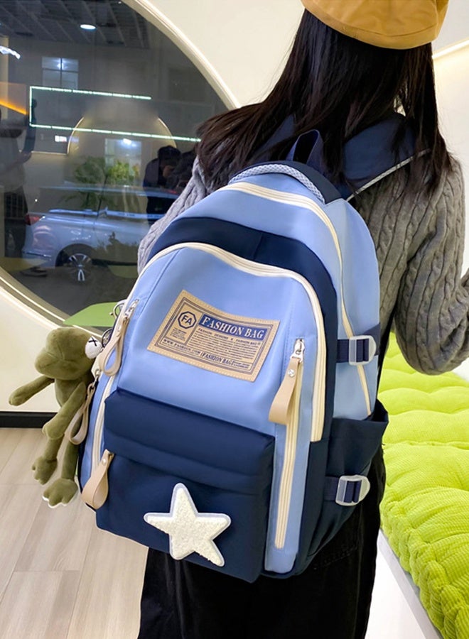 DUNISO 4PCS Kids School Backpack Set Canvas Laptop School Bag Sets for Kids with Tote Bag,Shoulder Bag,Pencil Box,Large-capacity Bookbag for Girls Boys Back to School Supplies - Image 4