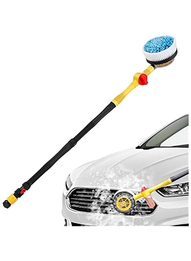2023 New Auto Rotating Car Wash Brush, 360° Rotating Retractable Car Wash Brush, Spin Car Mop Automatically Foams Car Wash Kit, Microfiber Car Cleaning Brush, Car Cleaning Kit - Image 2