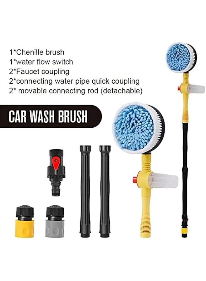 2023 New Auto Rotating Car Wash Brush, 360° Rotating Retractable Car Wash Brush, Spin Car Mop Automatically Foams Car Wash Kit, Microfiber Car Cleaning Brush, Car Cleaning Kit - Image 5