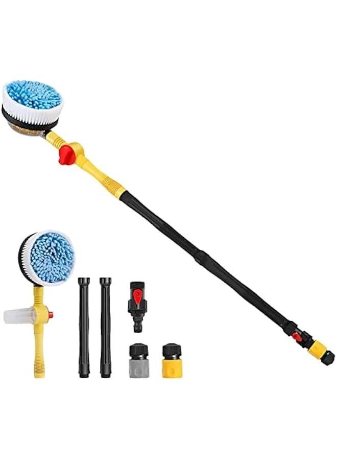 2023 New Auto Rotating Car Wash Brush, 360° Rotating Retractable Car Wash Brush, Spin Car Mop Automatically Foams Car Wash Kit, Microfiber Car Cleaning Brush, Car Cleaning Kit - Image 1