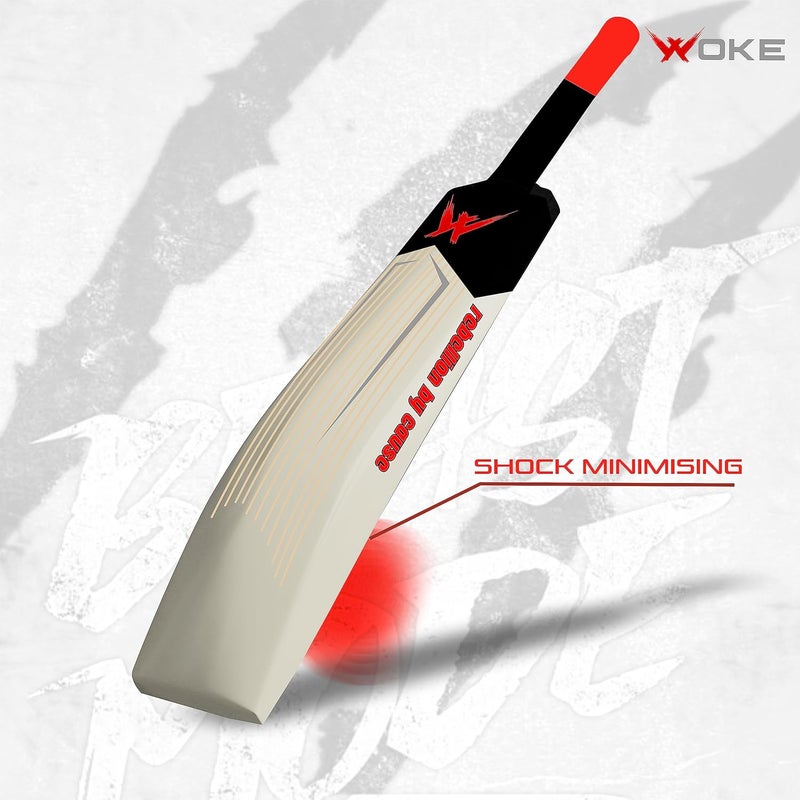 WOKE Stalwart Beast Heavy Duty Plastic Cricket Bat, Full Size (34” X 4.5” inches) Premium Hybrid Bat for All Age Groups – Kids/Boys/Girls/Adults (Beast (Natural) - Image 2