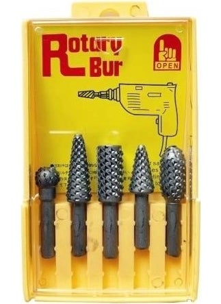ROTARY - Bur Drill Bit Wood File Set of 5 Carving Set - Image 1